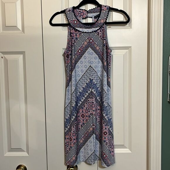 Y2K Handkerchief Hippie Style Sleeveless Mini Dress - Picture 5 of 8